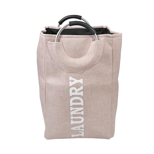 Image of KYLO Efficient Laundry Bag| No Fuss Laundry Bag| Superior Steel Handles| Rubber Covering to Support Fingers| Multiple Colors - Goes Well With The Decor - 82 L, Pink