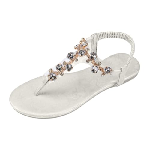 Sandalias mujer de estilo coreano con brillos para lucir cómoda en la playa este verano