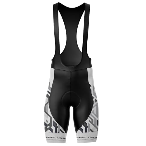 Image of Men's Cycling Jersey, Short Sleeve, Geometric Pattern, Grey and Black