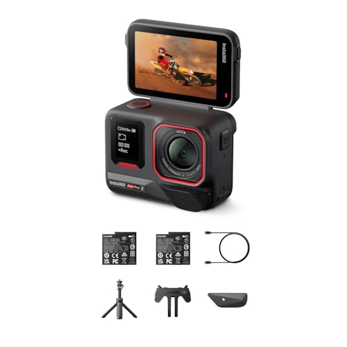 Insta360 Ace Pro 2 - ���C�J�Ƃ̋����J���ɂ��h���d�l��8K�A�N�V�����J�����B1/1.3�C���`�Z���T�[�A�f���A��AI�`�b�v �Ï����\ �I�[�f�B�I�A�t���b�v���X�N���[����AI�ҏW��Vlog��I�[�g�o�C�ȂǂɍœK �X�^�[�^�[�L�b�g