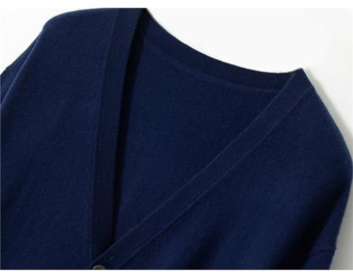 100% Cashmere Cardigan Men's V-Neck Knitted Sweater Spring Autumn Long Sleeve Cardigan Sweater 6