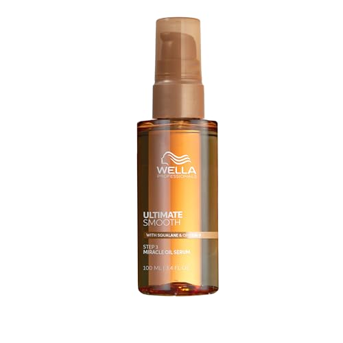 Wella Professionals Ultimate Smooth Sérum Huile Miracle - Huile capillaire à base de squalane et d'oméga-9 pour cheveux secs, ternes et frisés (100ml)