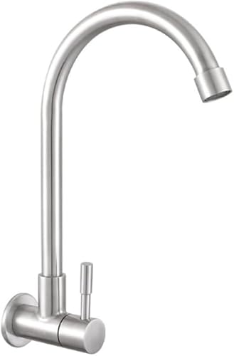 KryZaro304ステンレス鋼の蛇口パッド、家庭用キッチンシンクに適し、露出したブラシ仕上げの表面、垂直回転、大きな曲率、耐久性