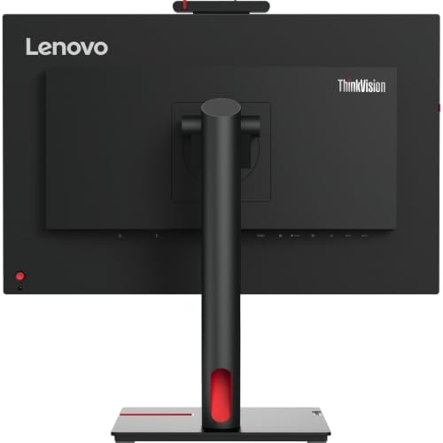 Image of Lenovo ThinkVision T24mv-30 24 Class Webcam Full HD LCD Monitor - 16:9 - Raven Black