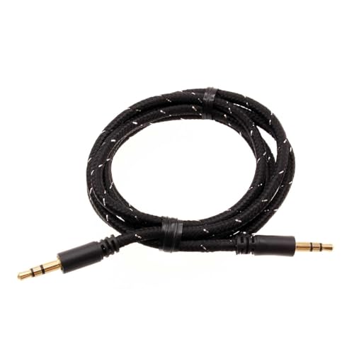 Cable Auxiliar 3.5mm Negro Trenzado 1 m miniatura 1