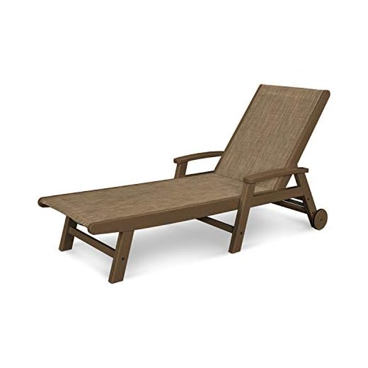 Best deal on sun umbrella and beach chairs Polywood Coastal Chaise Lounge Chair
