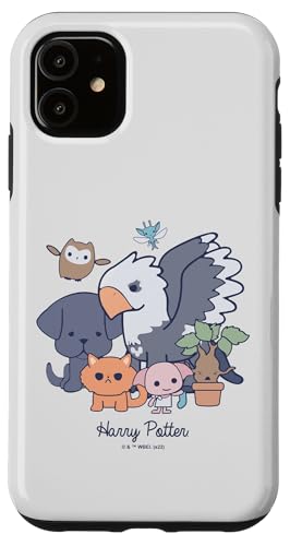 Coque iPhone 11 Harry Potter Chibi et étui de protection créatures magiques