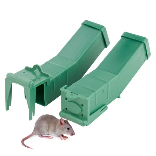 KCT 2 Pack Humane No Kill Mouse Trap Indoor Outdoor Rodent Catcher Simple Release