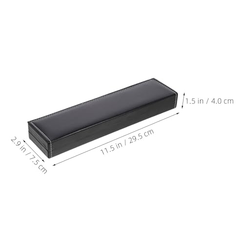 Boîte de rangement pour montres anti-rayure compacte en velours et cuir noir