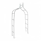 Relaxdays - Romántico arco para rosas y plantas trepadoras Metal 2, 38x170x240 cm