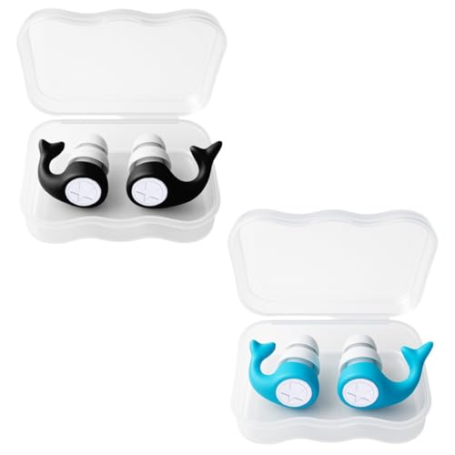 COYUN 2 Paires de Bouchon Oreille Piscine, Bouchon Oreille Enfant, En silicone souple, Bouchons d'oreille pour Enfants, Bouchons d'oreilles de Natation, pour le Surf et...