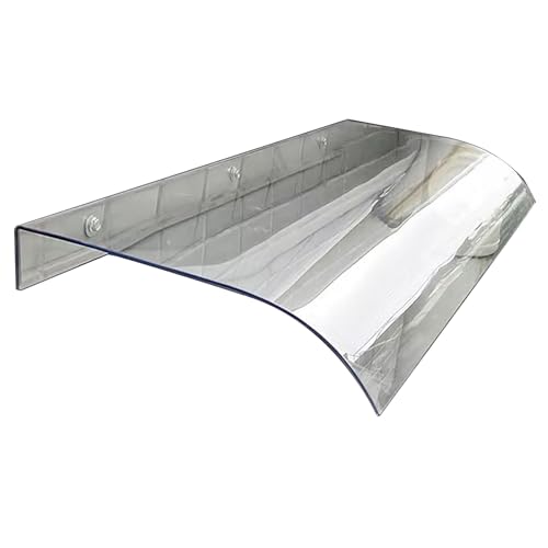 Toldo para Ventanas y Puertas Exteriores Cubierta de Policarbonato Transparente 100x120cm