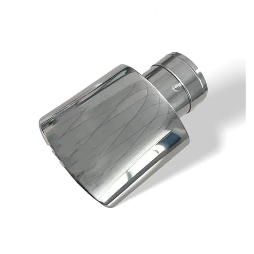 Embout d'échappement universel 63mm en inox 304 avec sortie roulée inclinée