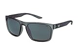 CAT 8017 Men's Polarized Square Sunglasses, Matte Gray, 58 mm