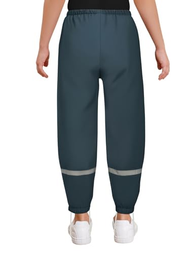 Boys Girls Water Resistant Cargo Rain Pants Kids Windproof Reflective Trousers Lightweight Outdoor Rainwear2