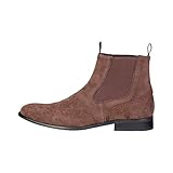 zapatos pierre cardin para hombre  Pierre Cardin Hombre ZD3711 Marrón Cuero Botines De Chelsea 9.5 UK