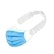 TBOC Verstellbare Maskenverlängerung - [Pack 2 Einheiten] Ohrhaken [Weiß + Rot] Silikon Ohrhalten für Mundschutz Mask Extender zum Verlängern Gummiband mit Einstellschnallen für Hals und Ohr Schmerzen