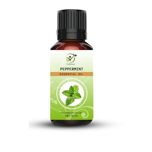 Image of VIRTUAL Peppermint Essential Oil 15ml Pure Aromatherapy Essential Oil for Diffuser Massage Spa Relaxation Home Fragrance and Wellness