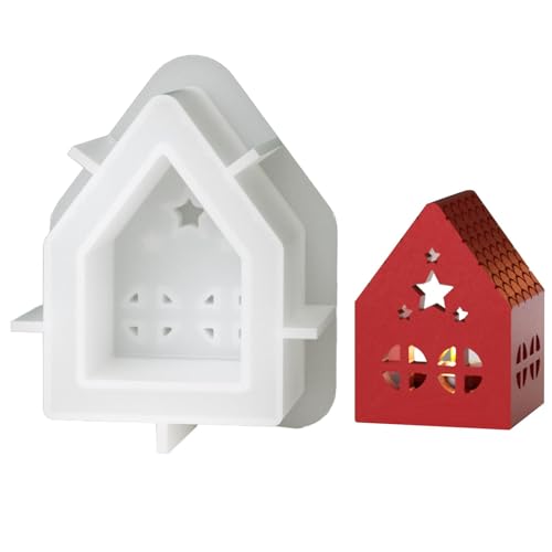 Molde de silicona Love House, moldes de resina de Navidad, molde único para exhibición de joyas, molde de resina epoxi reutilizable, decoraciones de aromaterapia hechas a mano, suministros artesanales