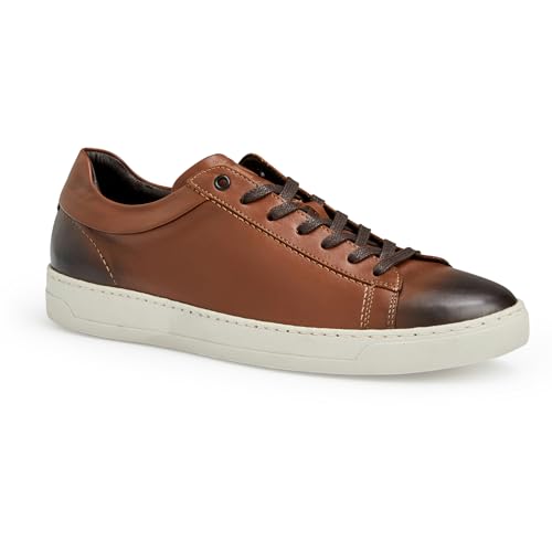 Image of Bruno Magli Men's Diego Sneakers, Leather Shoes, Lace-Up Casual Shoes