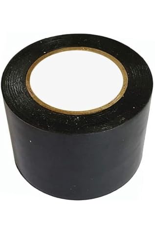 Image of VIBHA PVC Self Adhesive Tape For Air Conditioner Copper Pipe Wrapping Tape AC Insulation Tape Water Prof Heavy Duty 20 Meters Length, 48MM (Black)