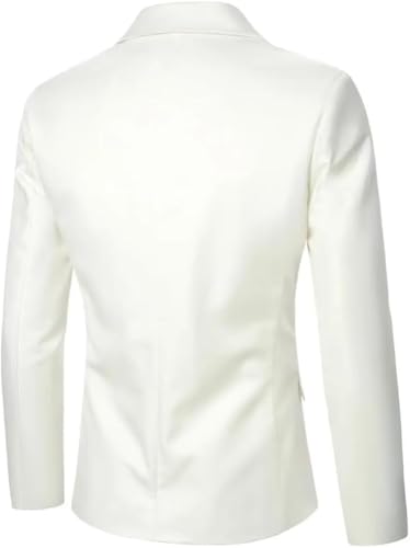 Men's Solid Color Business Casual Jacket Single Button Suit Coat for Wedding Party Formal Wear2