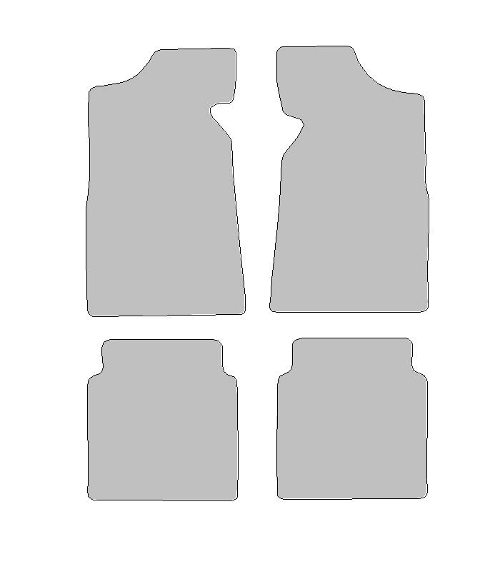 Tapis Toyota Corolla AE86 1983-1987 - 4 Pièces Anthracite - Bordure Bleu Foncé - Sur Mesure