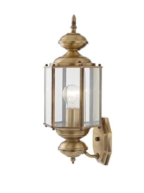Livex Lighting 2006-02 Basics 1 Light PB Outdoor Wall Lantern, Polished Brass