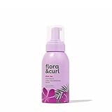 Flora & Curl Sweet Hibiscus Curl Volumizing Foam | Lightweight Botanical Styling Mousse with Aloe Vera, Rice & Soy Protein, Hibiscus Extract & Sweet Almond Oil | for All Curl Types | 300ml