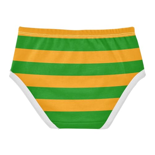 Orange Green Stripe Toddler Girls's Underwear 2T2