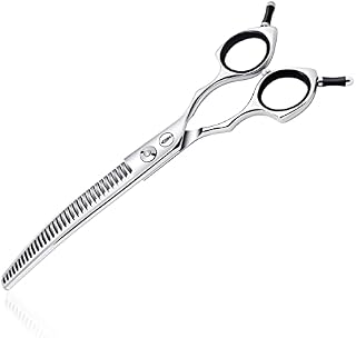 HASHIMOTO Curved Scissors for Dog Grooming,Light Weight,Pet Grooming Shears,Designed for Right and Left handers.
