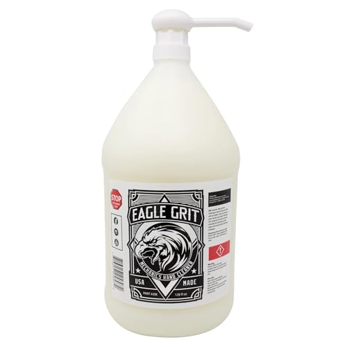 Image of Eagle Grit Heavy Duty Industrial Hand Cleaner - USA Made Mechanic Soap - Silica-Based, Solvent - Degreaser - Removes Grease, Oil, Paint, & More - Moisturizing, Eco-Friendly -1 Gallon Hand Pump