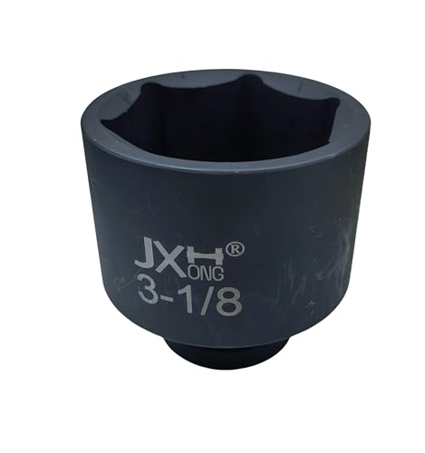 1" Drive 3-1/8" Jumbo Impact Socket, 6-Point, Heat Treated Cr-Mo Alloy Steel by JXHONG - Image 2