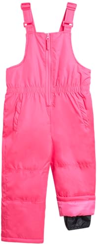 Image of Pink Platinum Girls Snowsuit 2-Piece Insulated Hooded Jacket & Bib
