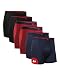 DANISH ENDURANCE Men's Bamboo Boxers, Comfortable, Breathable Underwear, Tagless, Optional Open Fly, 6 Pack, Multicolour (2x Black, 2x Red, 2x Navy Blue), XL