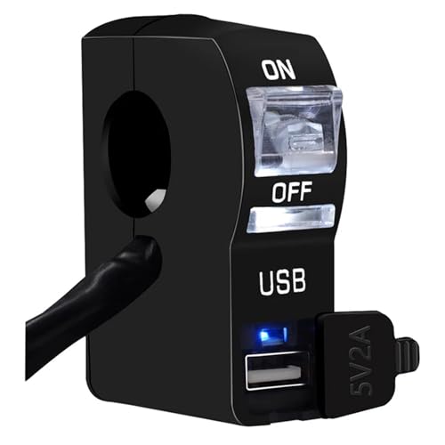Interruptor de faro de manillar modificado accesorio moto con USB coche 4