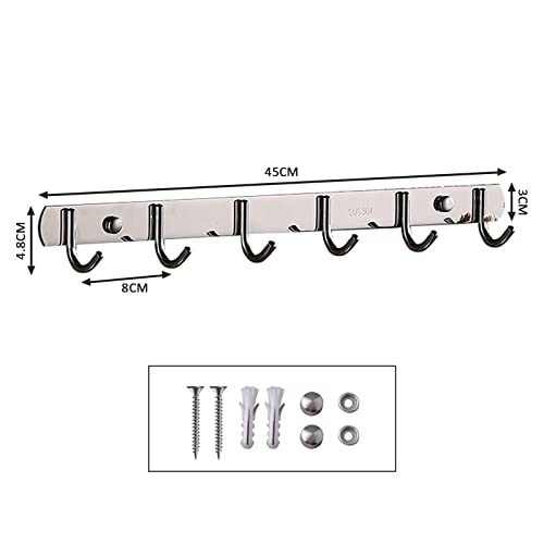 Porte-serviettes mural robuste pour salle de bain et cuisine