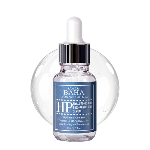 Cos De BAHA 4% Vitamin B5 + Hyaluronic Acid Korean Facial Essense Serum 1oz - Hydrating Face Cream (Hyaluronic Acid + D-Panthenol) + Best Moisturizing + Anti Wrinkle, 1oz (30ml)