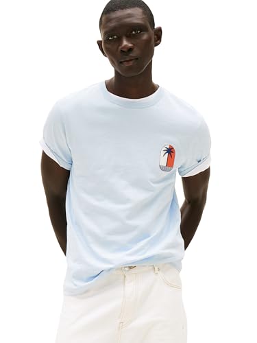 T-Shirt Graphique Tommy Hilfiger Homme en Coton avec Logo d'Été