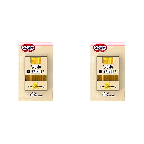 DR. OETKER Aroma de Vainilla, Esencia de Vainilla Especial para Repostería y Bebidas - Pack de 4 frascos monodosis de 2ml cada uno (Cantidad Total 8ml) (Paquete de 2)