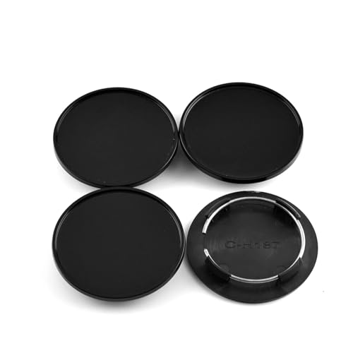 Cache-moyeux jantes 65 mm en ABS noir brillant de style premium