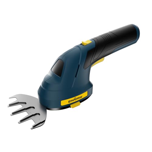 Enventor Cordless Grass Shear and Shrub Trimmer, 7.2V Electric 2-in-1 Handheld Tool