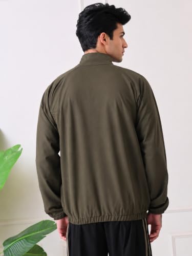 Image of FITINC Men's Sports Jacket | Regular Fit | Full Zip | Zipper Pockets | Jacket for Gym, Running, Cycling & Travel