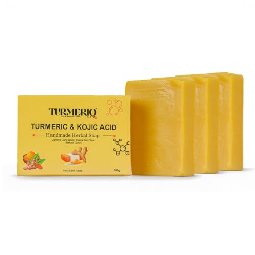 Image of Turmeric & Kojic Acid Soap for Brightening | Pack of 3 | 300g