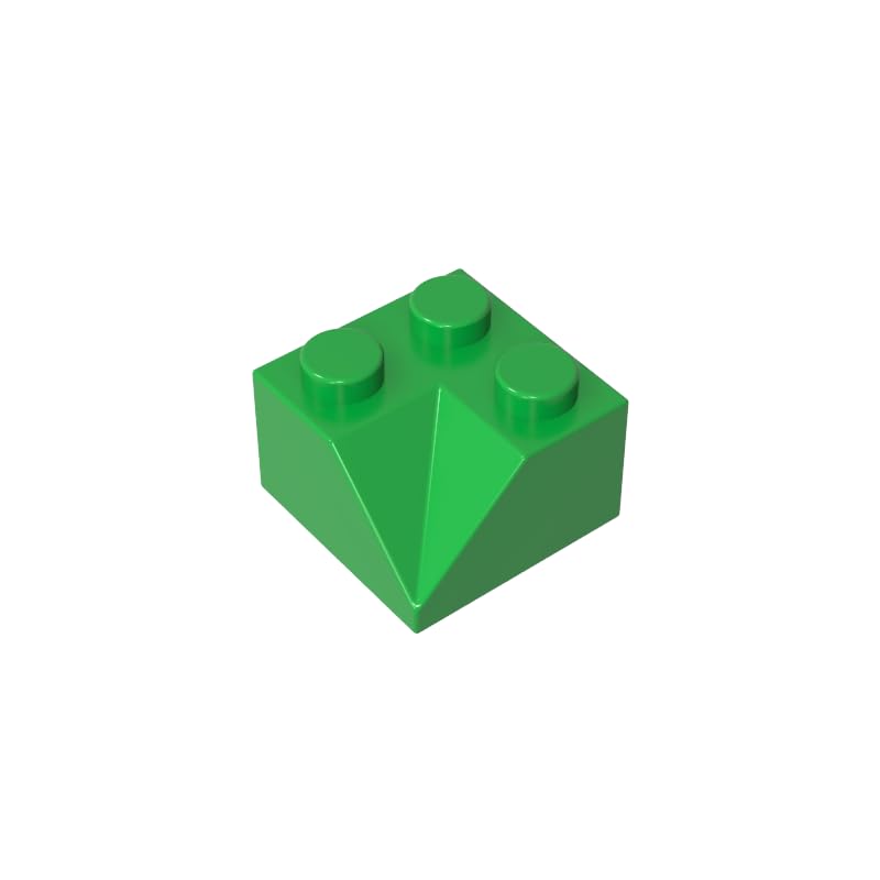 XYEIUGO GDS-721 3046 2x2 45° Sloped Concave Roof Tile, Bright Green, 50 PCS — image 1