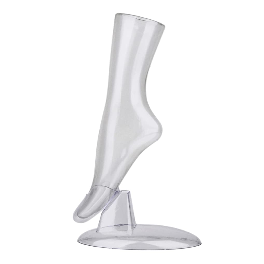 SunaOmni Male Transparent Mannequin Foot Model Plastic Sneaker Socks Shoes Stand Display Feet Mannequin Sock Display Model Foot Torso Display Plastic Sock Stand Mold for Women Kids Shop