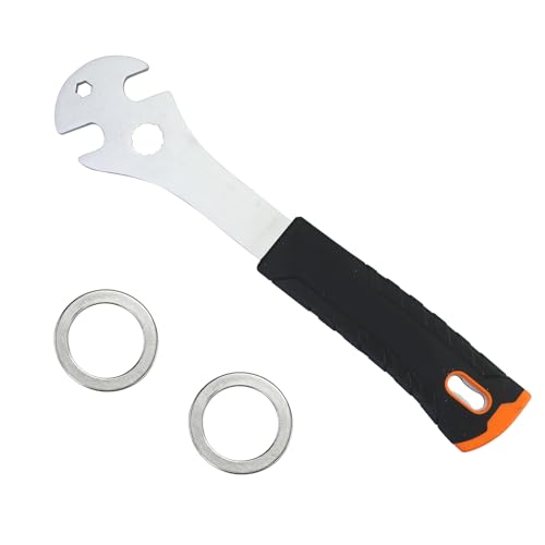 JRSHIRLEYLTD Clé à pédale de vélo de 15 mm avec poignée extra longue, outil de réparation de vélo pour enlever et remplacer les pédales de vélo, avec...