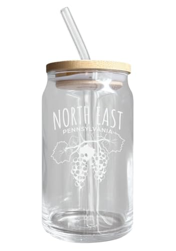 Vaso vidrio con tapa bambú y sorbete 12 oz