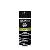  BioDermic Champú peeling contra la caída del cabello para hombre con polvo de cáscara de nuez natural, extracto prebiótico y de bardana, 1 x 150 ml