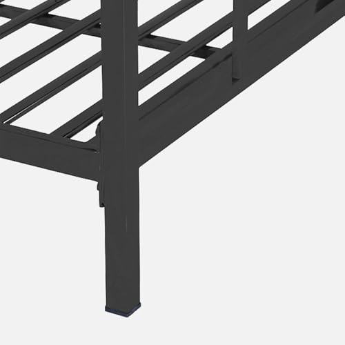 Image of Pilio Twin Over Twin Metal Bunk Bed | Space-Saving Double Decker for Kids & Adults | Bunker Bed Frame Without Storage (Mattress Not Included)
